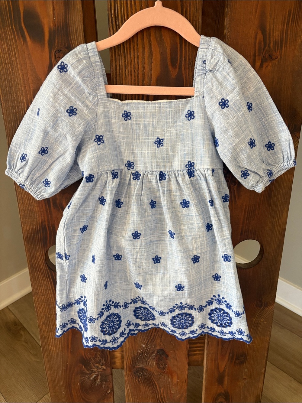Girl’s eyelet shift dress by Gymboree in Italian Rivera
